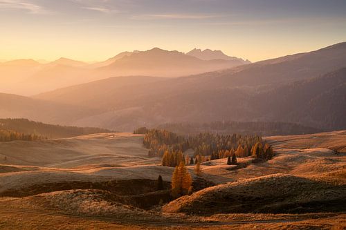 Warm light in the mountains