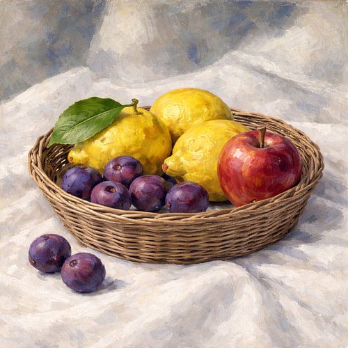 vers fruit in een mand