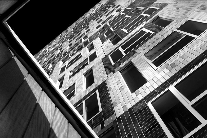 Utrecht Universität Studentenhaus Johanna in Schwarz-Weiß -Onix architektur von Marianne van der Zee