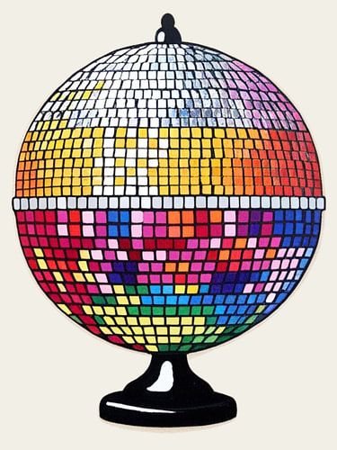 Bunte Disco-Kugel Mosaik von Hoai Nguyen