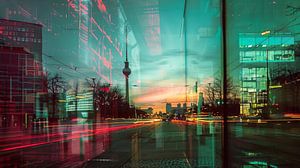 Synthwave-Ambrotypie-Plakat Berlin