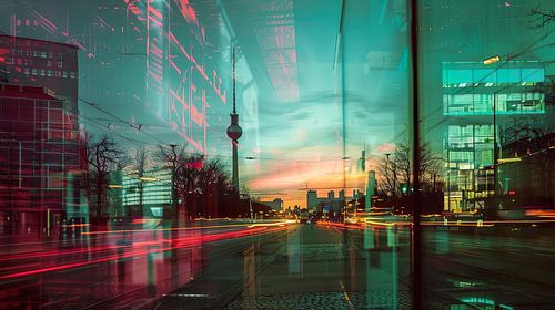 synthwave ambrotype poster Berlin