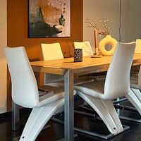 Klantfoto: Abstract stilleven in warme kleuren, Japandi stijl van Japandi Art Studio, als ArtFrame