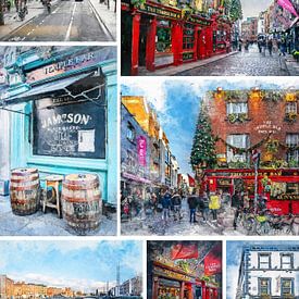 Dublin watercolor city #dublin by JBJart Justyna Jaszke