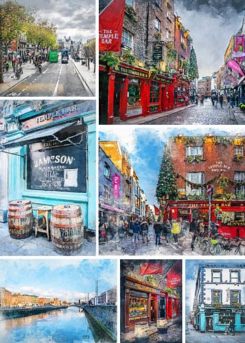Dublin aquarel stad #dublin