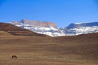 View of the Drakensberg mountains in South Africa