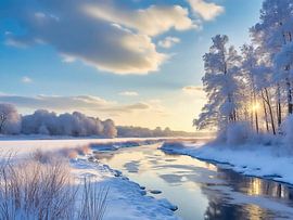 Winterlandschap op de Biesbosch van The Photo Artist
