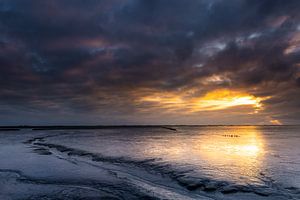 Donker Winter Wad bij Holwerd