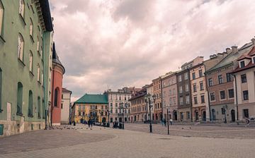 Kleurrijk plein in Krakau