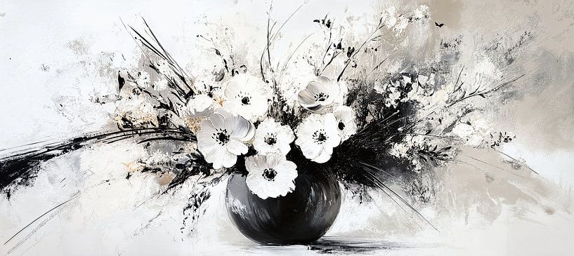 Painting flowers 6.2732 by ARTEO Paintings