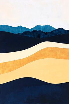 Paysage abstrait dans des tons de terre doux sur Poster Art Shop