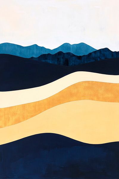 Paysage abstrait dans des tons de terre doux par Poster Art Shop