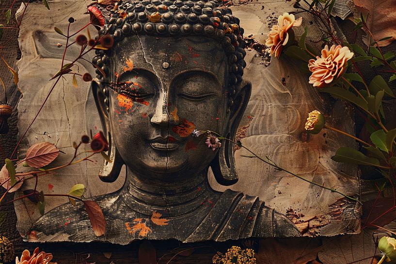 Buddha in Floral Splendour by Art & Soul Creations