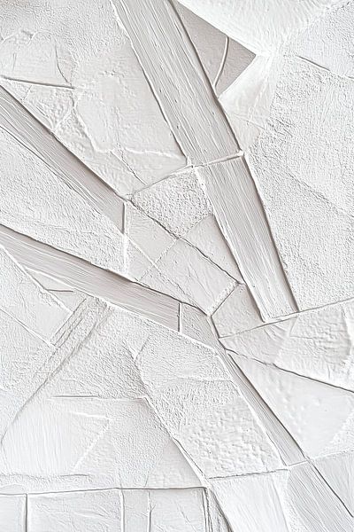 Strukturen der Stille in weißem Relief von Color Square