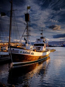 De haven van Husavik, IJsland van Eddy Westdijk