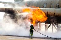 Brandweeroefening Schiphol