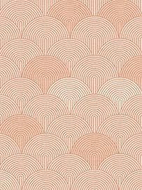 Courbes et arcs abstraits terracotta sur Bloomery Decor