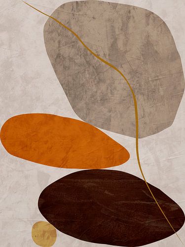 Modern geometric organic abstract art