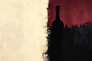 Minimalistisch silhouet met fles