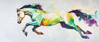 Colourful galloping horse in motion by Poster Art Shop thumbnail