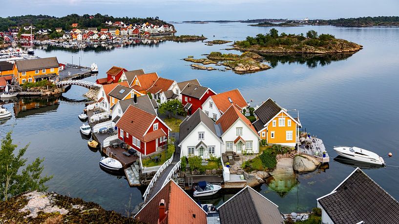 Coastal village in southern Norway by Adelheid Smitt