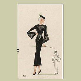 CHIC - Affiche de mode des années 1920 sur NOONY