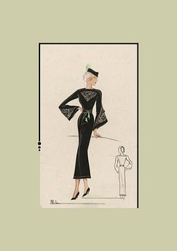 CHIC - Affiche de mode des années 1920 sur NOONY