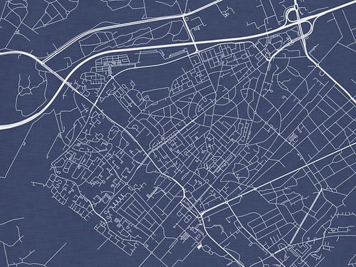 Kaart van Zeist in Royaal Blauw