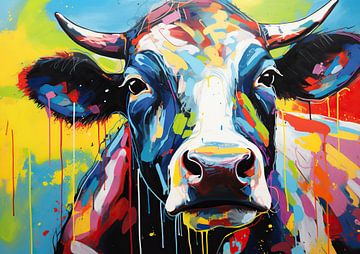 Cow Portrait by ARTEO Paintings