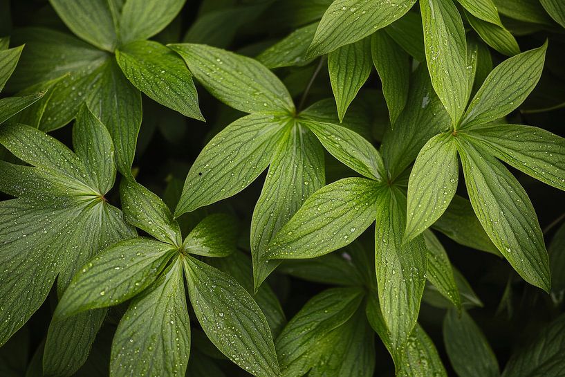 Feuilles vertes aux textures délicates par Poster Art Shop
