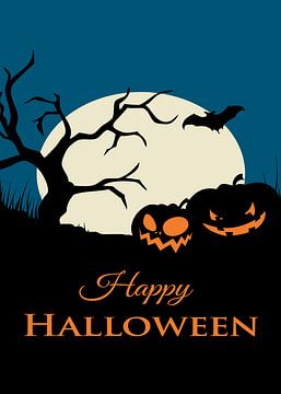 Vrolijk Halloween Pompoen Poster van Art Kingdom