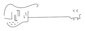 Bas Silhouet (Rickenbacker-style) van Drawn by Johan