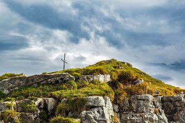 Impressive mountain photo of the Kotzen in Hinterriß - a powerful Alpine landscape characterised by rock, forest and a clear Karwendel atmosphere. Perfect for anyone who loves authentic mountain nature. by Miriam Schwarzfischer Fotografie