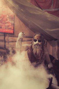 Sadhu in Kumbh Mela von Edgar Bonnet-behar