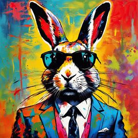Pop Art Hare 05.85 by Eye catching paintings