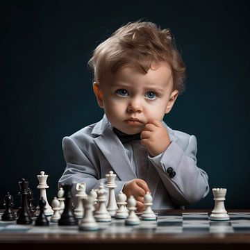 Pensive Grand Chessmaster by Karina Brouwer