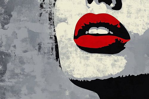 Abstraktes Porträt-Kunstwerk - Moderne Wanddekoration