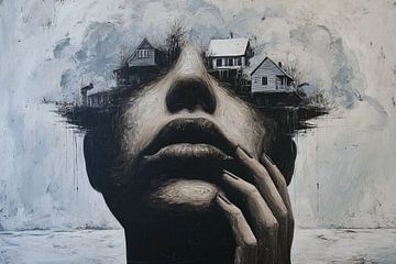 Abstraktes Porträt-Kunstwerk - Moderne Wanddekoration von SPEQ ART