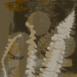 Contemporary botanical with organic textures I by Abstract Minimalist Art