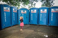 Little girl at big festival