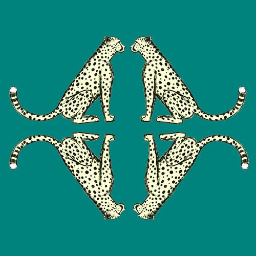Four Art Deco Cheetahs