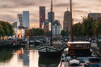 Sunset in Rotterdam, The Netherlands