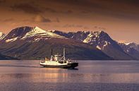 Ferry on a fjord in Norway. by Hamperium Photography thumbnail