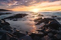 Zonsopkomst aan de Zuid Afrikaanse kust