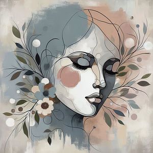 Frau mit Blumen