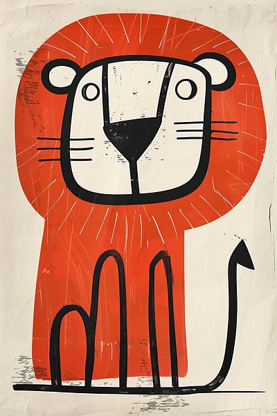 Stylized King of Jungle by Modern Collection
