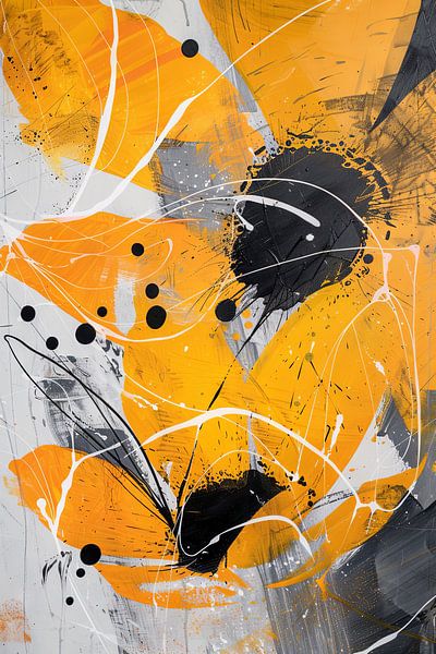 Modern flower painting by Poster Art Shop