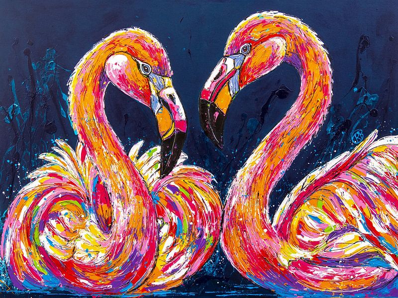 Relaxed Flamingos by Happy Paintings / Renata Rolefes