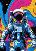 Een kleurrijke astronaut