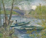 Vissen in de lente, de Pont de Clichy, Vincent van Gogh van Meesterlijcke Meesters thumbnail